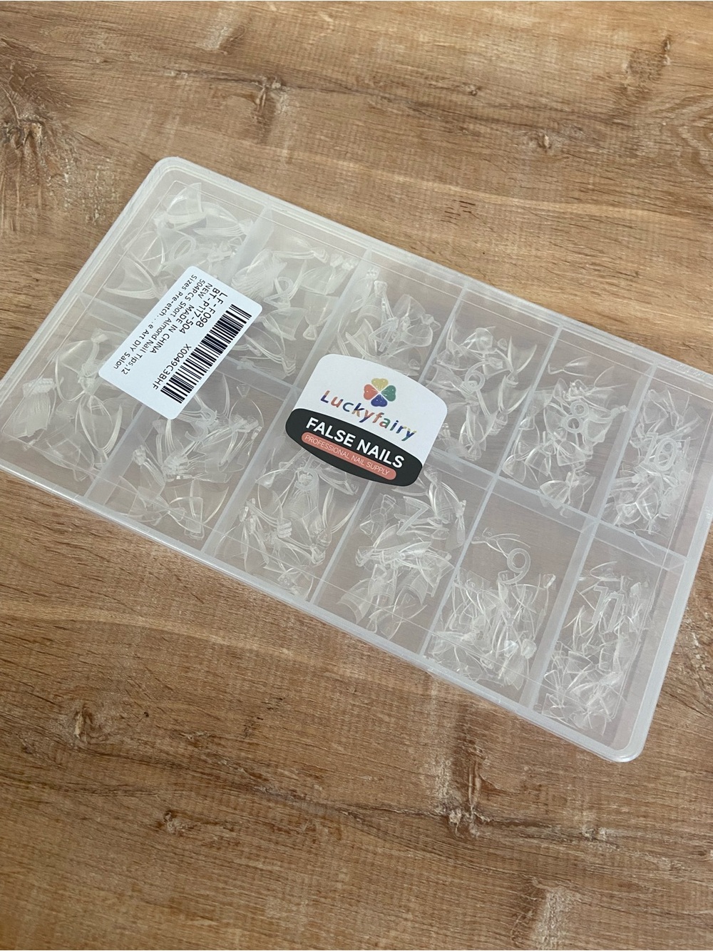 NWT Short Almond Nail Tips Clear False Nails Set